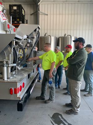 CDL drivers inspect truck for safety