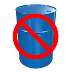 do not store lubricant drums vertically outside